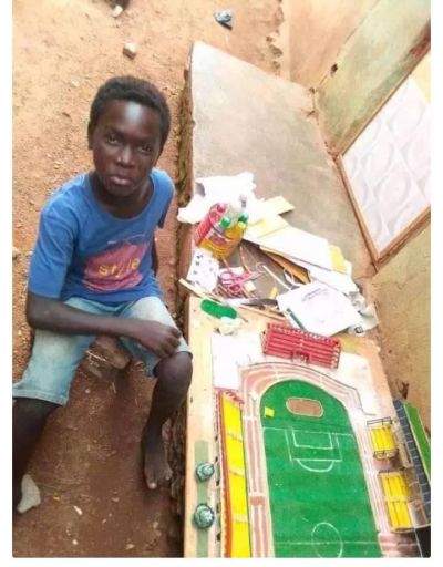 9-year-old boy develops architectural model of Axim Sports Complex