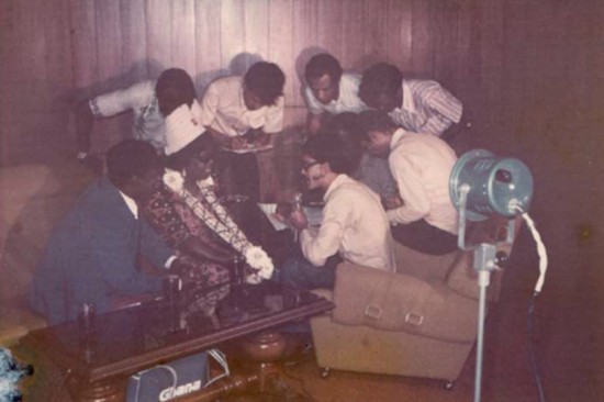 1973, Arrival in Kuala Lumpur, Malaysia for the World Hockey Tournament, A Press
interview at the airport.