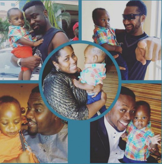 Adjetey Anang’s son pose with various celebs