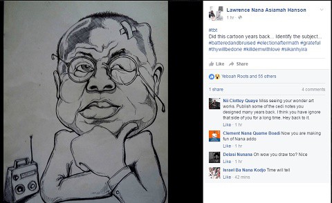 An animation of Nana on Bulldog's facebook wall