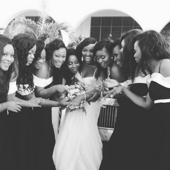 Adwoa Asaa with her maids