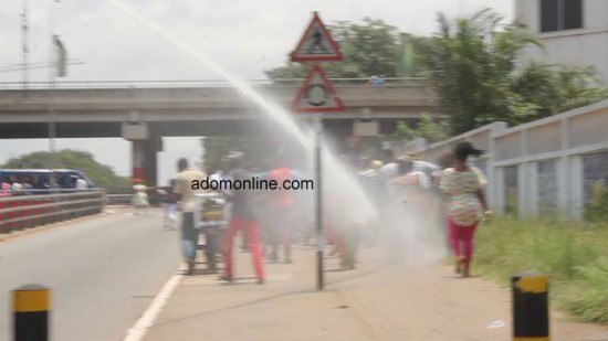 Police disperse wild Obinim followers with water canons