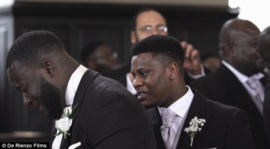 Groom can’t control his tears as he sees his bride walk up the aisle