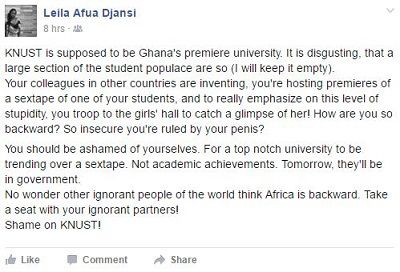 Shame on KNUST! - Leila Djansi