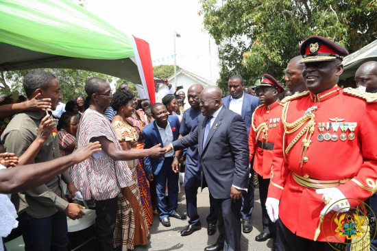 President Akufo-Addo exchanging pleasantries the gathering