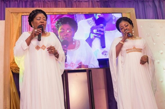 Tagoe Sisters perform at the inauguration.