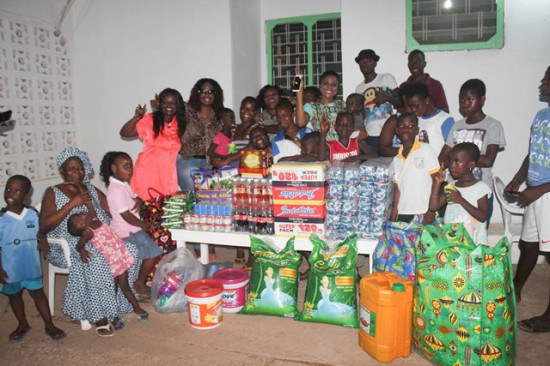 Christabel Ekeh donates to Teshie Orphanage