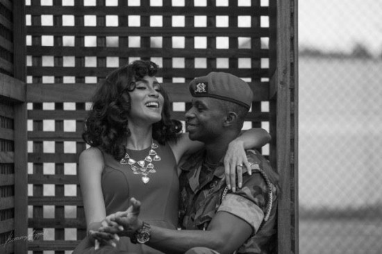 Actress Sonia Ibrahim and her soldier boyfriend