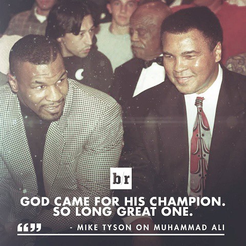 Muhammad Ali with Mike Tyson