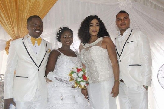 Couple with Actress Kalsoume Sinare and bestman