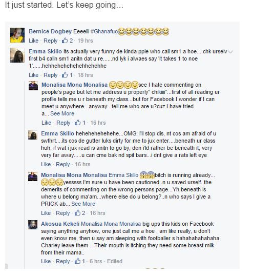 fans argue over Gloria Sarfo