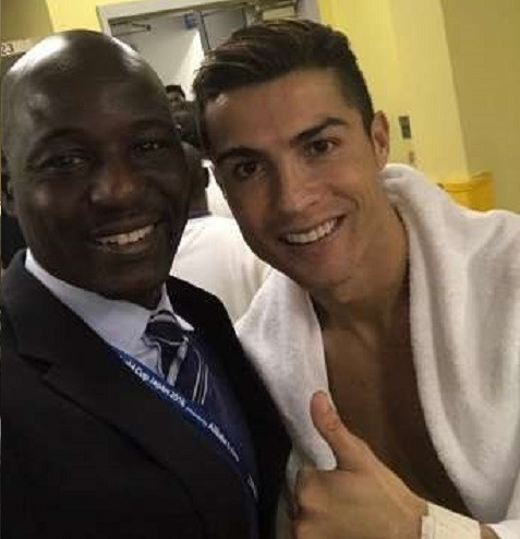 Tony with the World's Best player, Cristiano Ronaldo