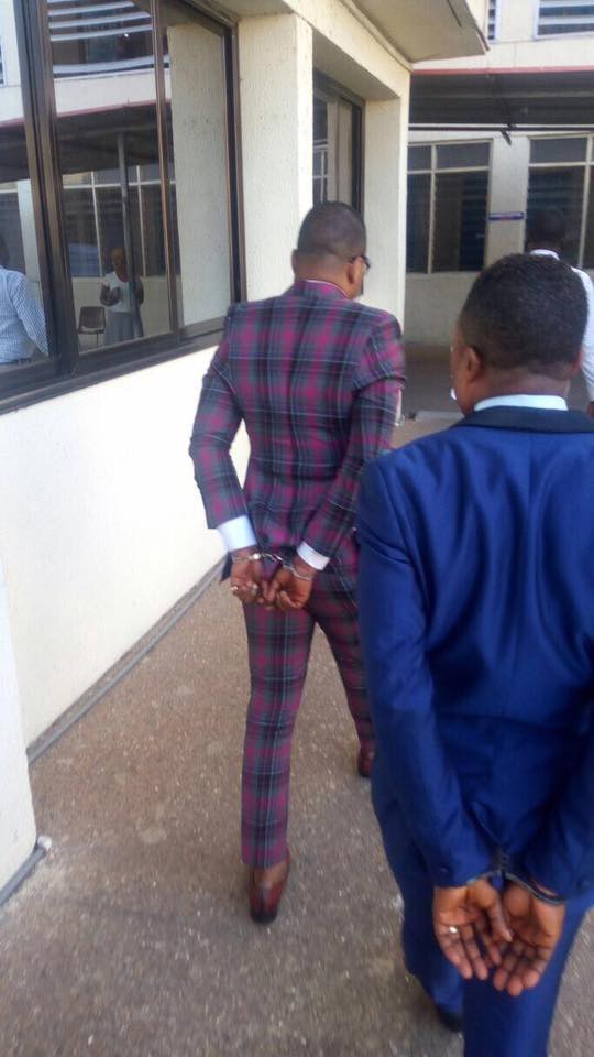 Bishop Daniel Obinim and his associate pastor in handcuffs